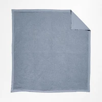 Organic Cotton Waffle Smoke Blue Full/Queen Duvet Cover