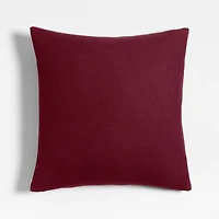 Organic Cotton Monogrammable 20"x20" Cider Burgundy Throw Pillow Cover