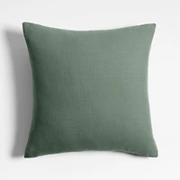 Organic Cotton Monogrammable 20"x20" Vintage Green Throw Pillow Cover