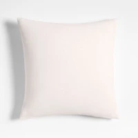 Organic Cotton Monogrammable 20"x20" Pampas Ivory Throw Pillow Cover