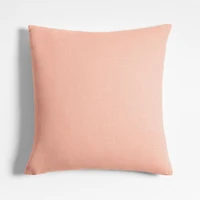 Organic Cotton Monogrammable 20"x20" Elegant Pink Throw Pillow Cover
