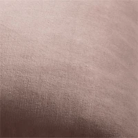 Organic Cotton Velvet 20"x20" Moody Mauve Throw Pillow with Down-Alternative Insert