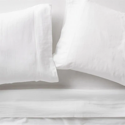 Aire Organic Cotton White Full Bed Sheet Set
