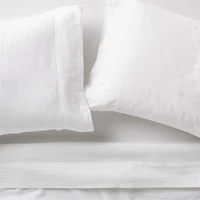 Aire Organic Cotton White Full Bed Sheet Set