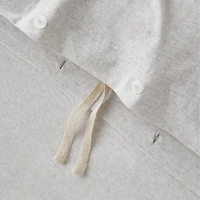 Cozysoft Organic Cotton Jersey Heathered Ivory Twin/Twin XL Duvet Cover
