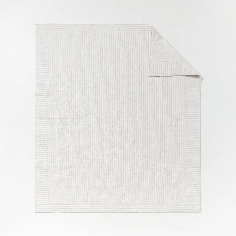 Cozysoft Organic Cotton Jersey Heathered Ivory Full/Queen Quilt