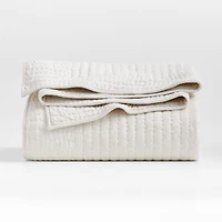 Cozysoft Organic Cotton Jersey Heathered Ivory Full/Queen Quilt