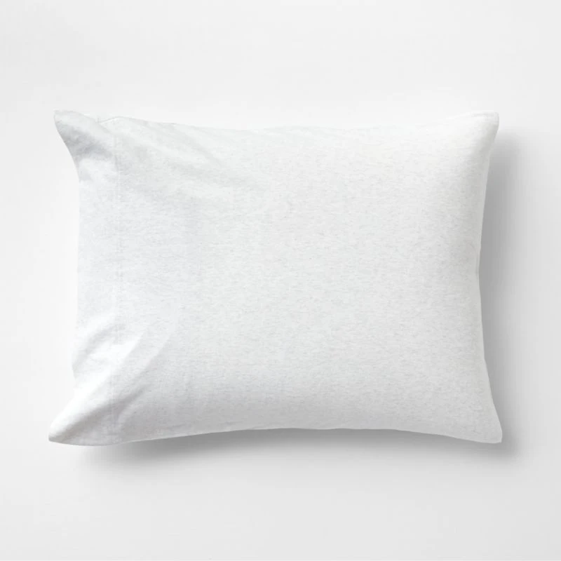 Cozysoft Organic Cotton Jersey Heathered Ivory King Pillow Sham