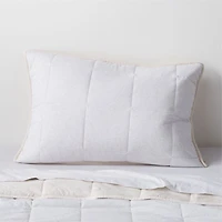 Comfy Tee Light Grey & Beige Organic Cotton Jersey Kids Pillow Sham