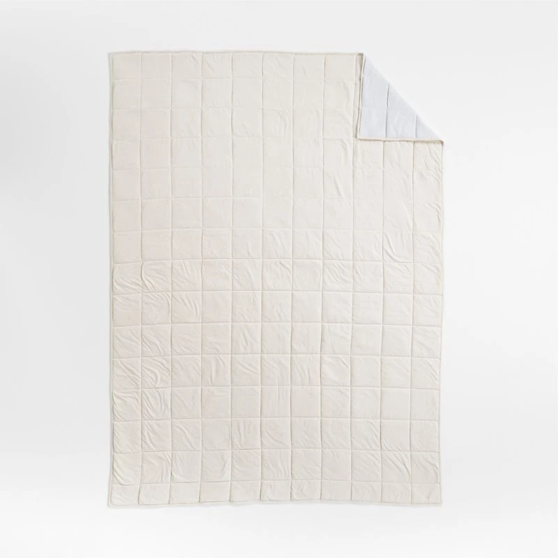 Comfy Tee Light Grey & Beige Cotton Jersey Kids Full/Queen Quilt