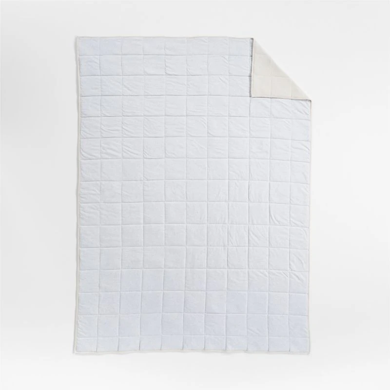 Comfy Tee Light Grey & Beige Cotton Jersey Kids Full/Queen Quilt