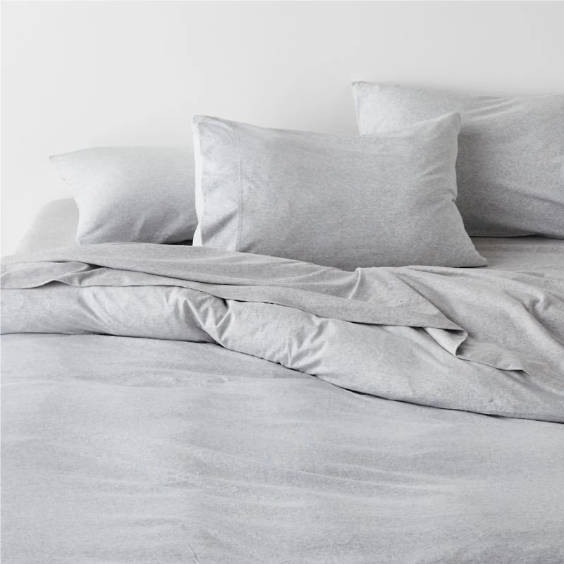 Cozysoft Organic Cotton Jersey Light Grey Twin/Twin XL Bed Sheet Set
