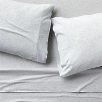 Cozysoft Organic Cotton Jersey Light Grey Twin/Twin XL Bed Sheet Set