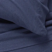 Comfy Tee Navy Blue Organic Cotton Jersey Kids Twin Sheet Set