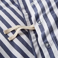 Comfy Tee Navy Blue Stripe Organic Cotton Jersey Kids Twin Duvet Cover