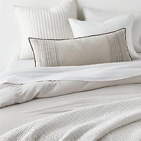 Cozysoft Organic Cotton Jersey Heathered Ivory King Bed Sheet Set