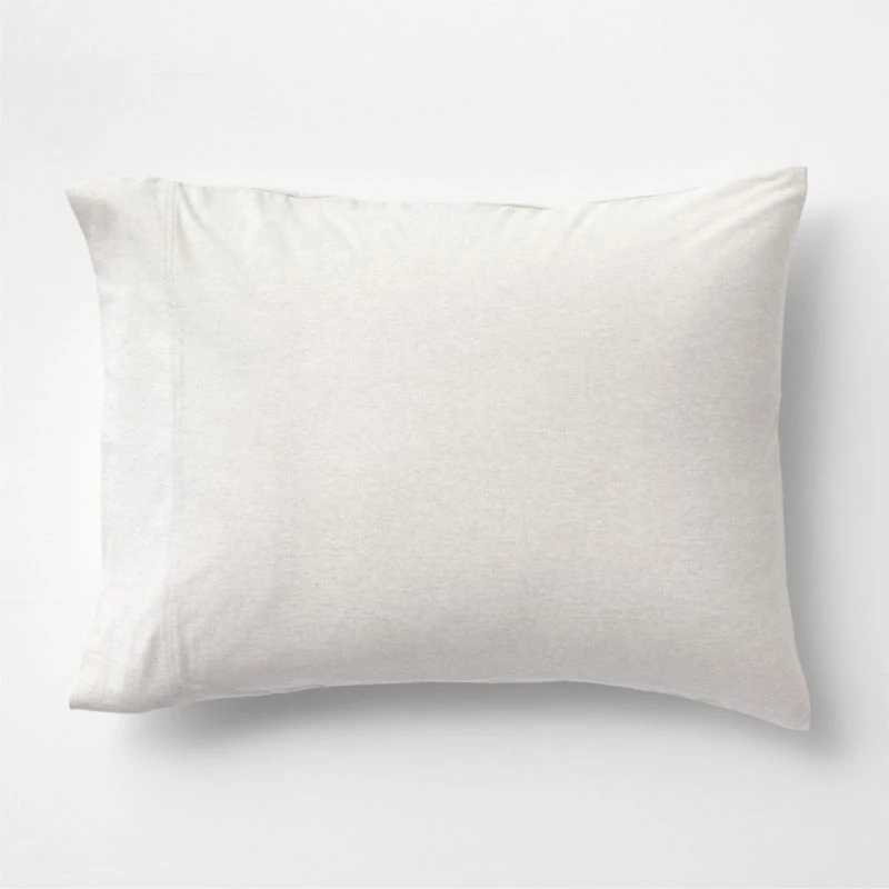 Cozysoft Organic Cotton Jersey Oatmeal Brown King Pillow Sham