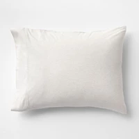 Cozysoft Organic Cotton Jersey Oatmeal Brown King Pillow Sham