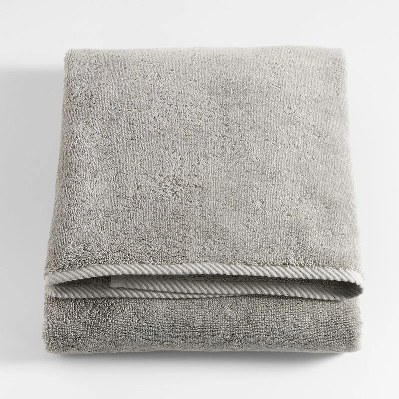 Quick-Dry Ash Grey Organic Cotton Bath Sheet