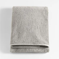 Quick-Dry Ash Grey Organic Cotton Bath Towel