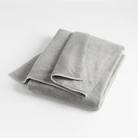 Quick-Dry Ash Grey Organic Cotton Bath Sheet