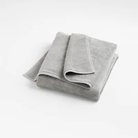 Quick-Dry Ash Grey Organic Cotton Bath Towel