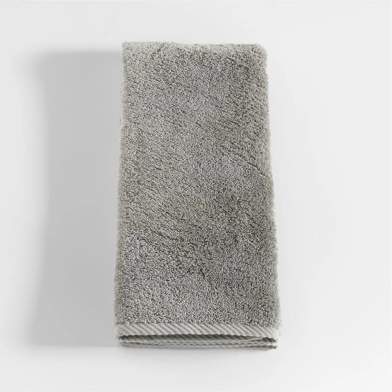 Quick-Dry Ash Grey Organic Cotton Hand Towel