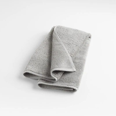 Quick-Dry Ash Grey Organic Cotton Hand Towel