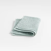 Quick-Dry Iceberg Green Organic Cotton Washcloth