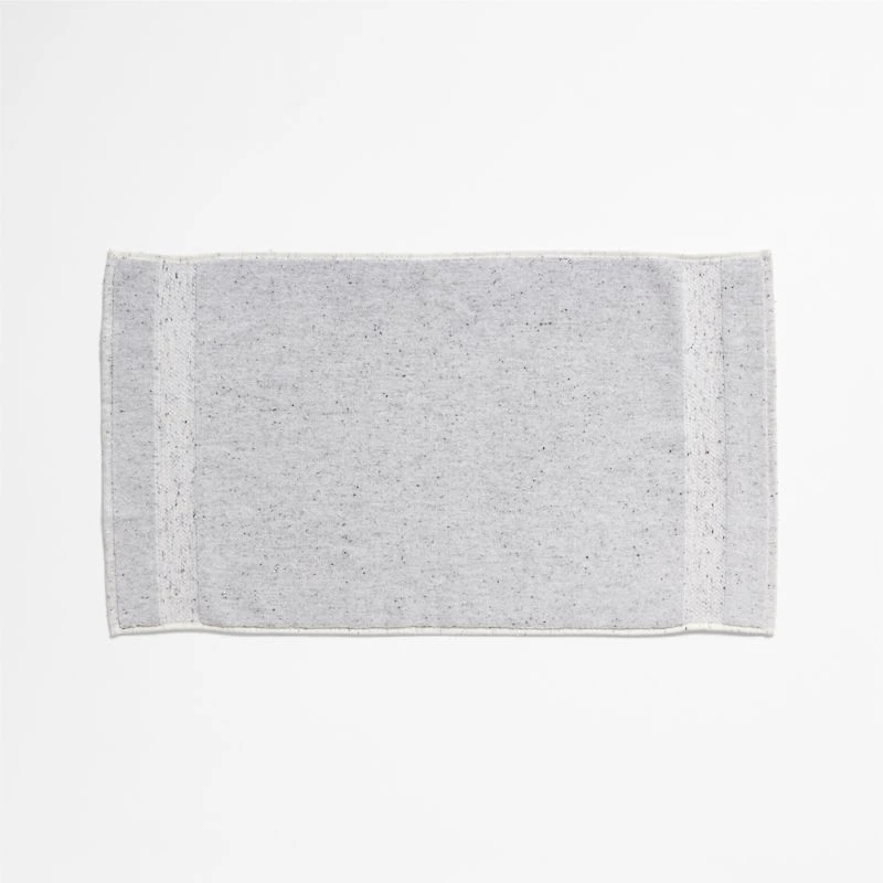 Organic Turkish Cotton Grey Fleck Bath Mat 20"x34"