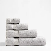 Organic Turkish Cotton Grey Fleck Hand Towel