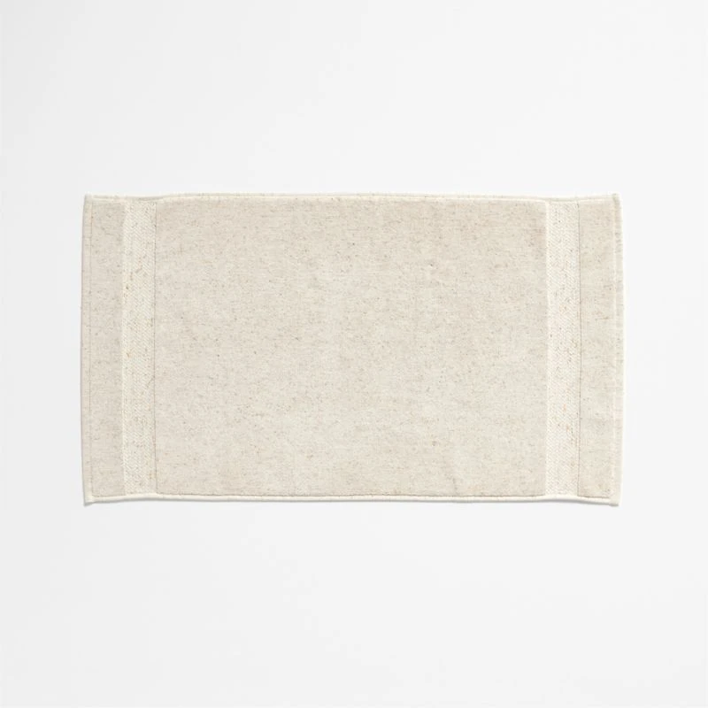 Organic Turkish Cotton Natural Beige Fleck Bath Mat 20"x34"