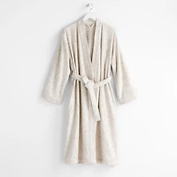 Organic Small/Medium Turkish Natural Beige Fleck Bathrobe