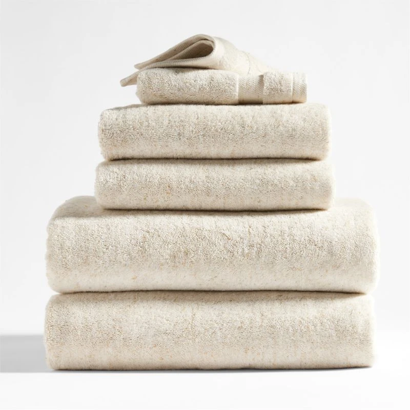 Organic Turkish Cotton Natural Beige Fleck Wash Cloth