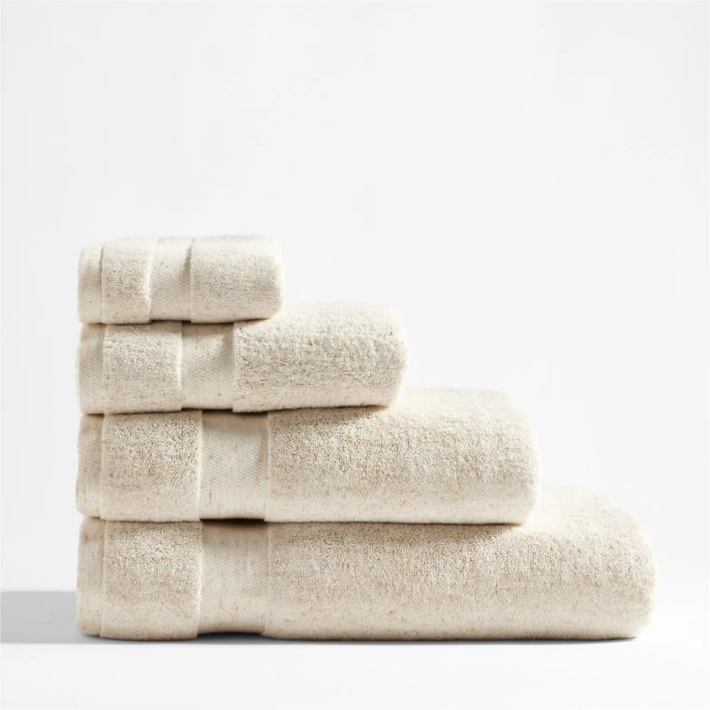 Organic Turkish Cotton Natural Beige Fleck Wash Cloth