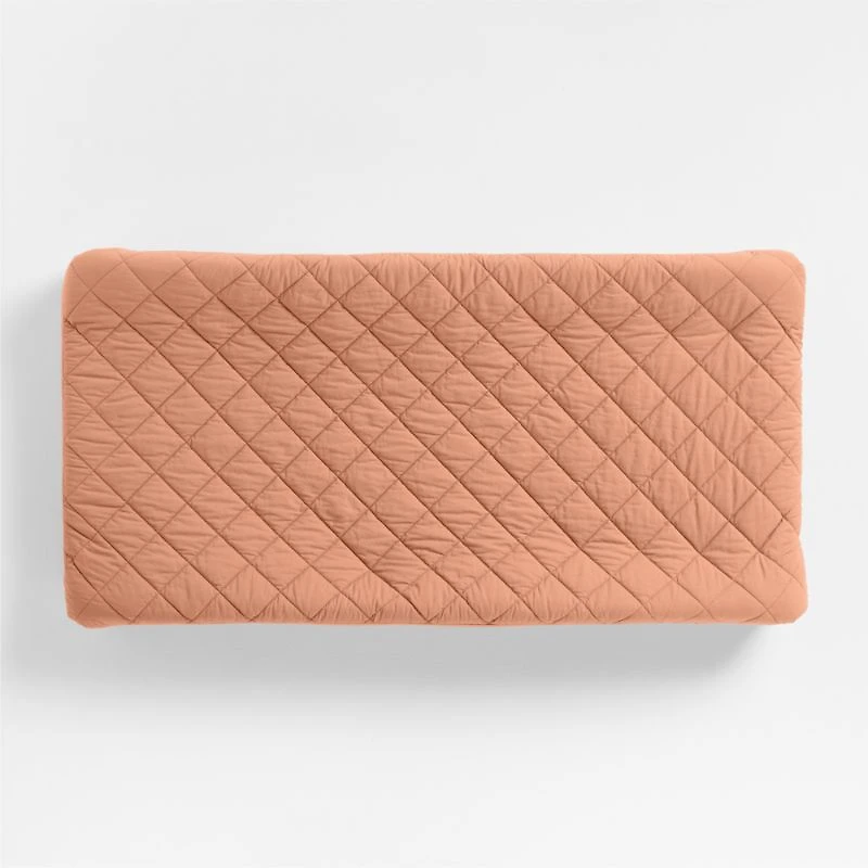 Cozy Cloud Canyon Orange Washed Organic Cotton Changing Pad Cover