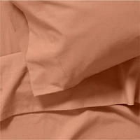 Cozy Cloud Canyon Orange Washed Organic Cotton Kids Twin Sheet Set