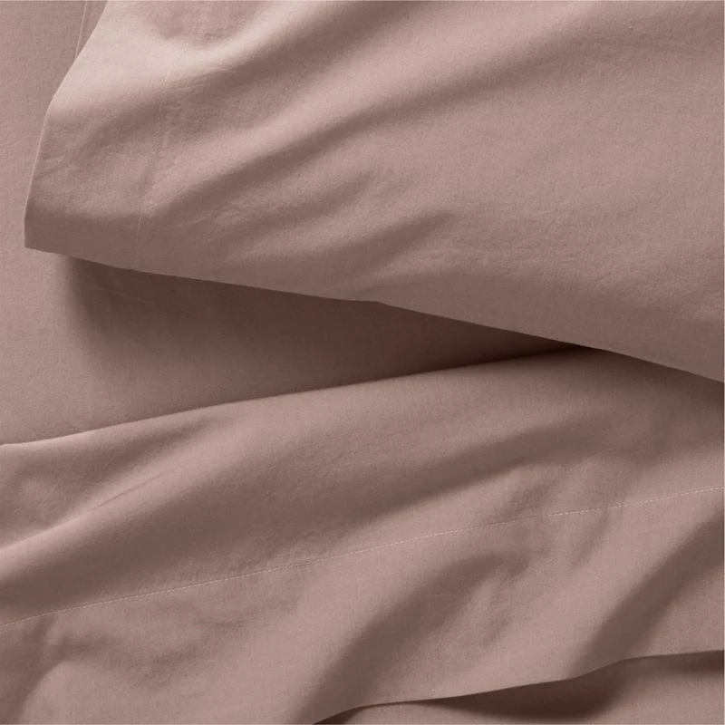 Cozy Cloud Moody Mauve Washed Organic Cotton Toddler Sheet Set