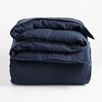 Organic Double Weave Indigo Blue King Duvet