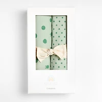 Baby's First s/2 green Organic Jersey Baby Swaddle Blankets