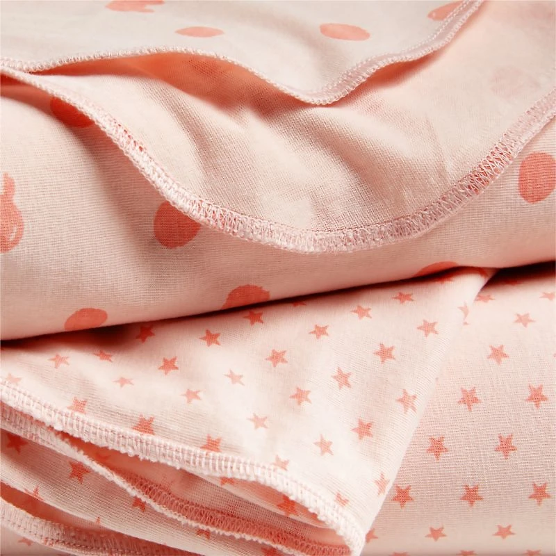 Baby's First s/2 pink Organic jersey Baby Swaddle Blankets