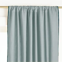 Ori Blue Cotton Window Curtain Panel 44"x63"