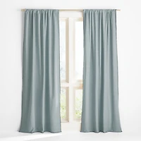 Ori Blue Cotton Window Curtain Panel 44"x63"