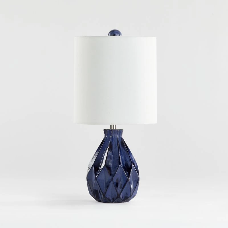 Origami Blue Ceramic Table Lamp