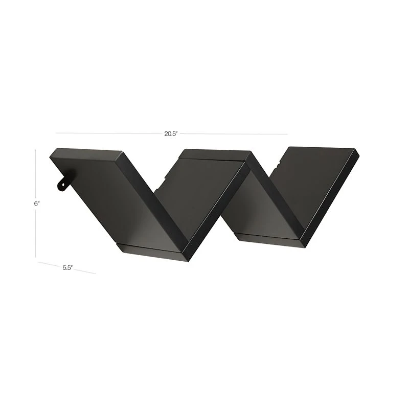 Origami Black Wall Shelf