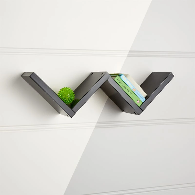 Origami Black Wall Shelf
