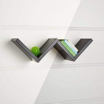 Origami Black Wall Shelf