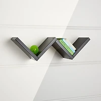 Origami Black Wall Shelf