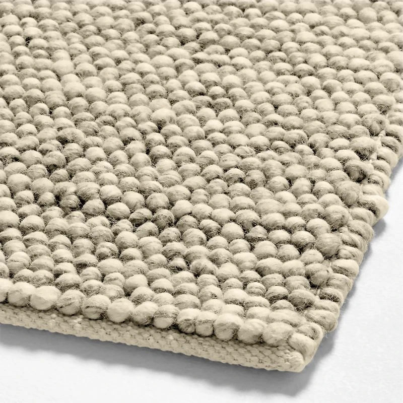 Orly Wool Blend Handwoven Cream and Grey Area Rug 10'x14'