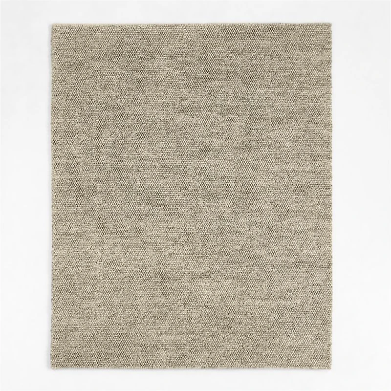 Orly Wool Blend Handwoven Cream and Grey Area Rug 8'x10'